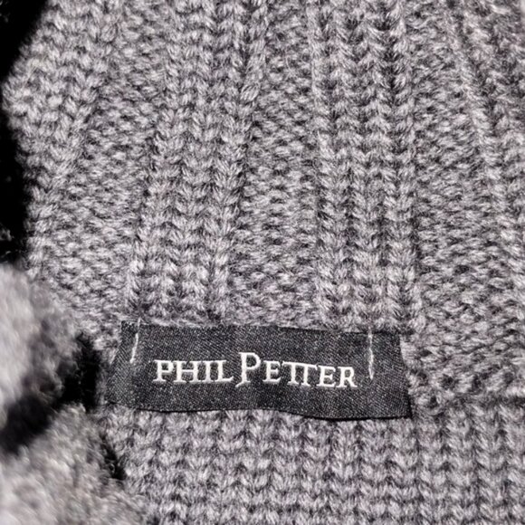 Phil Petter grey wool cardigan size M - Picture 7 of 7
